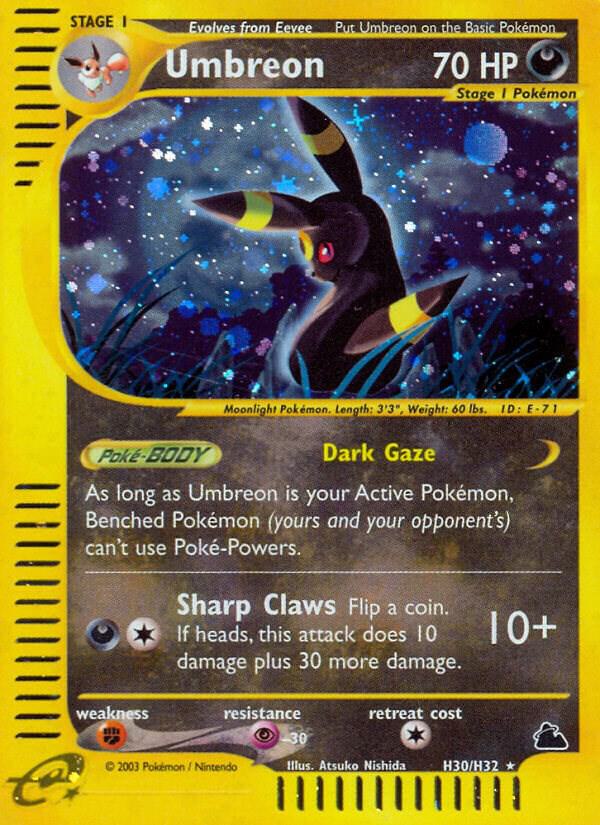 Umbreon (H30) H30/H32 card from Skyridge