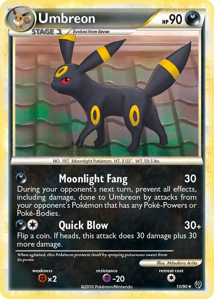 Umbreon 10/90 card from Undaunted