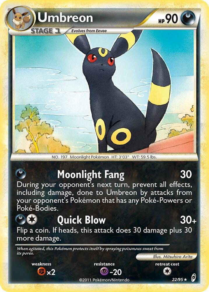 Umbreon 22/95 card from Call of Legends
