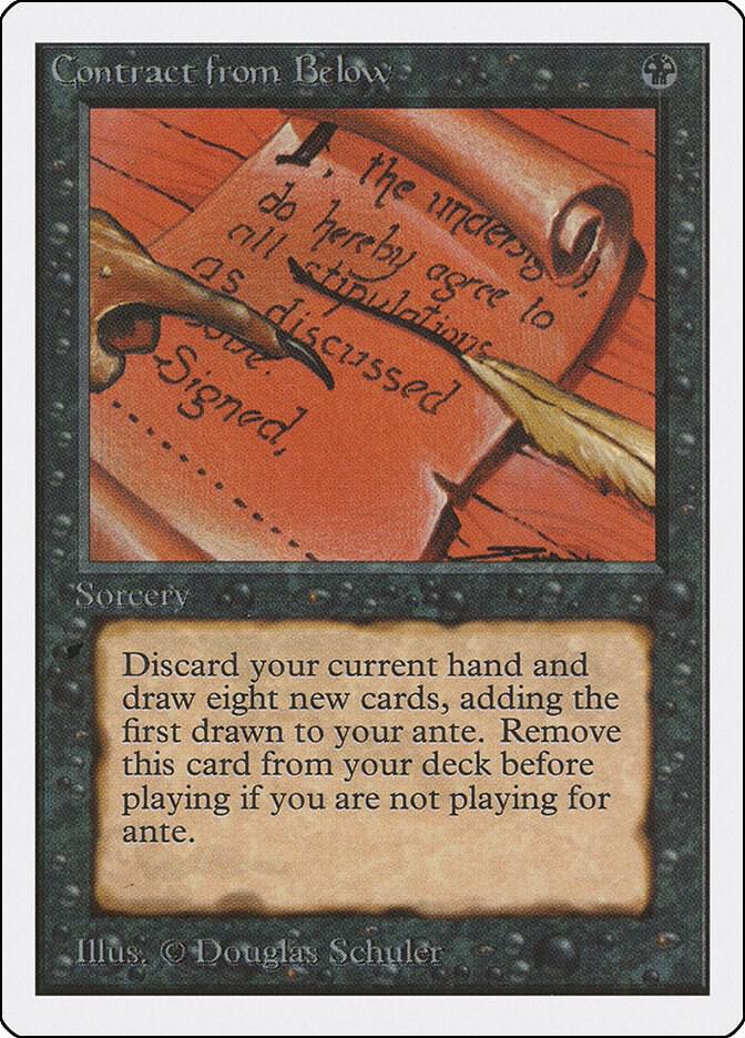 Contract from Below card from Unlimited Edition
