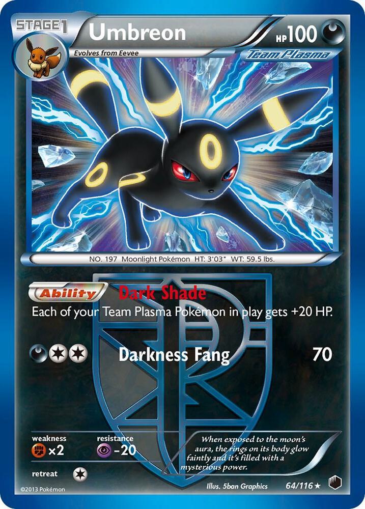 Umbreon (Team Plasma) 64/116 card from Plasma Freeze