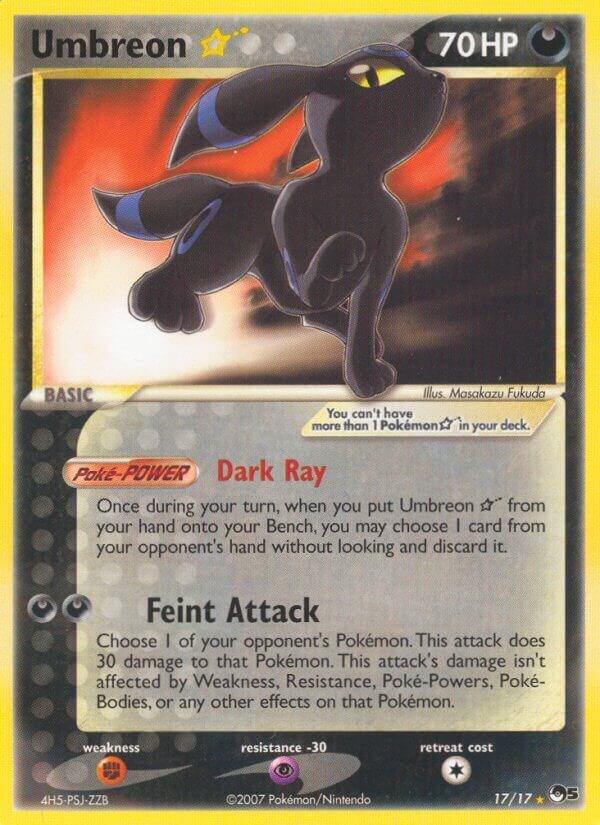 Umbreon Star 017/017 card from POP Series 5