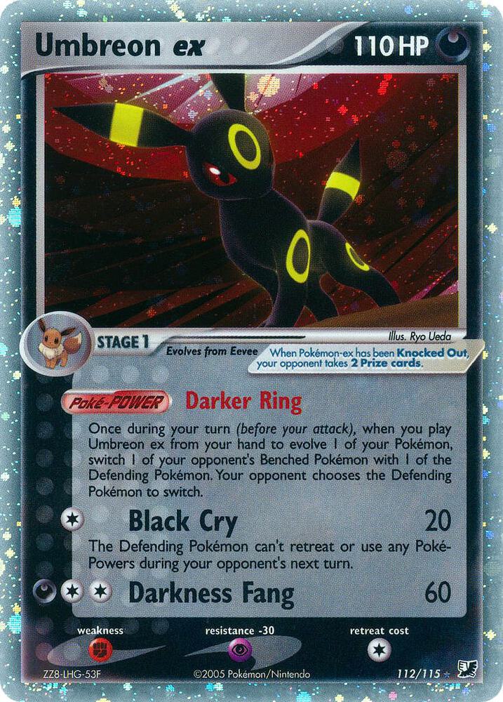 Umbreon ex 112/115 card from Unseen Forces