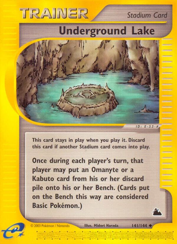 Underground Lake 141/144 card from Skyridge