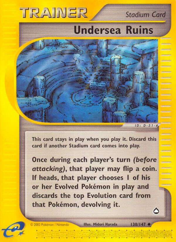 Undersea Ruins 138/147 card from Aquapolis