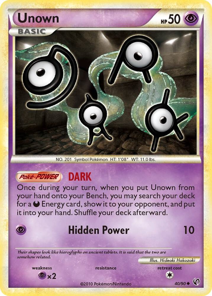 Unown 40/90 card from Undaunted