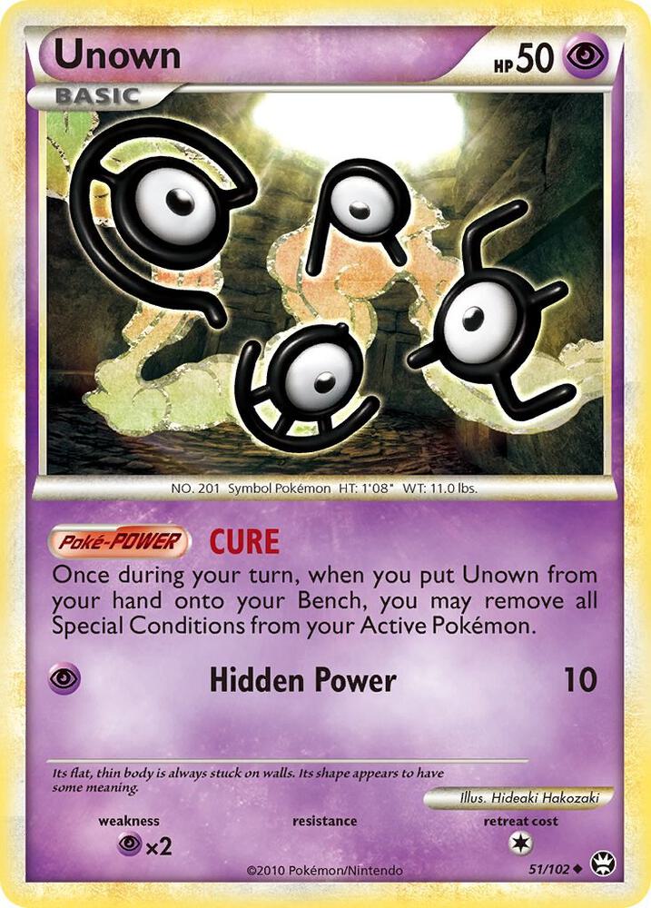 Unown 51/102 card from Triumphant