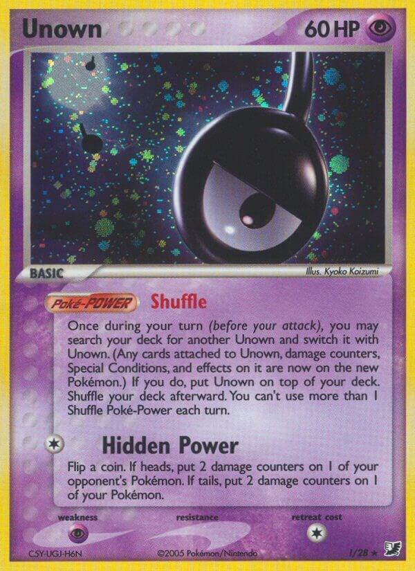 Unown (!) !/28 card from Unseen Forces