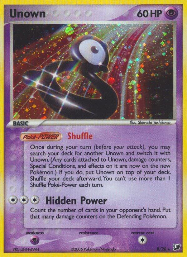 Unown (B) B/28 card from Unseen Forces