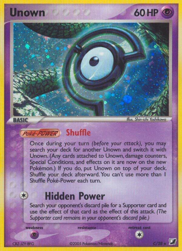 Unown (C) C/28 card from Unseen Forces