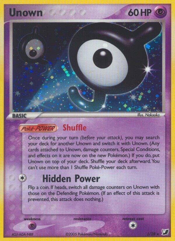 Unown (J) J/28 card from Unseen Forces