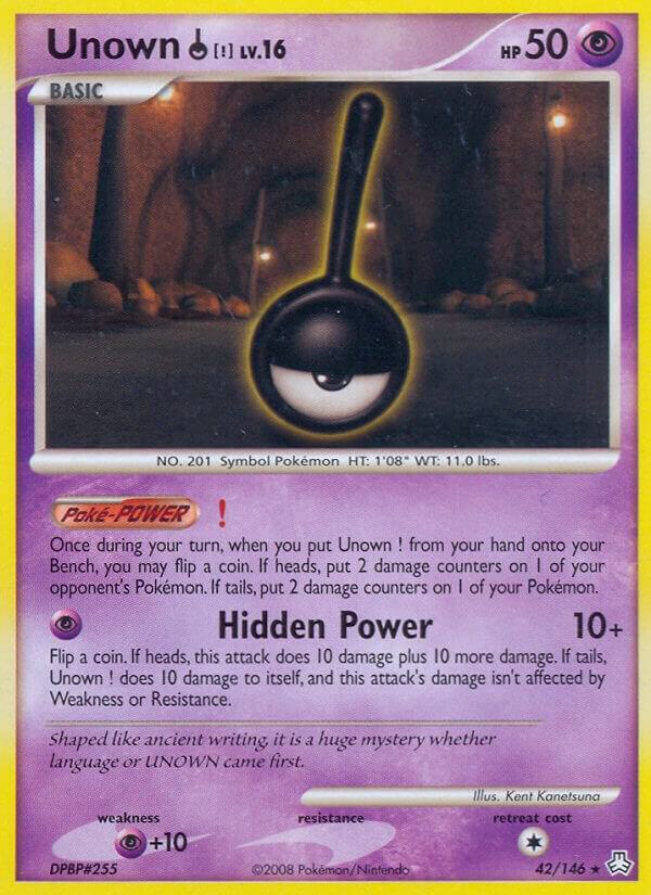 Unown (!) 42/146 card from Legends Awakened