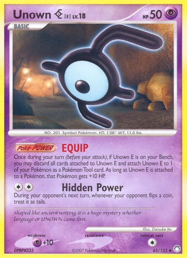 Unown [E] 65/123 card from Mysterious Treasures