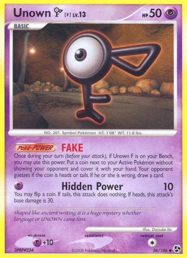 Unown [F] 56/106 card from Great Encounters