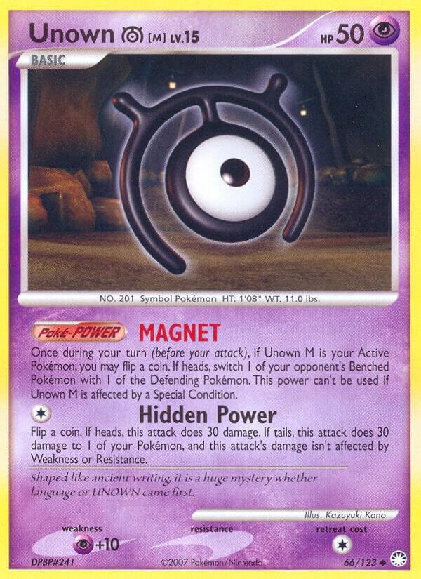 Unown [M] 66/123 card from Mysterious Treasures