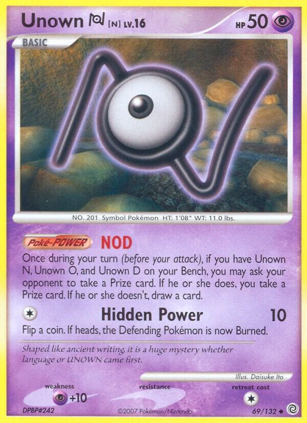 Unown [N] 69/132 card from Secret Wonders