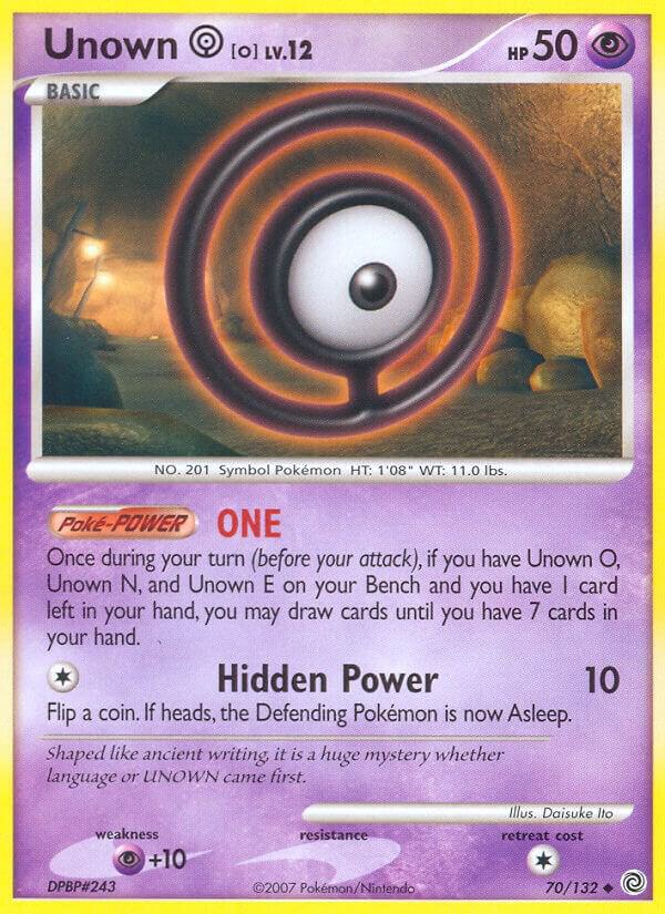 Unown [O] 70/132 card from Secret Wonders