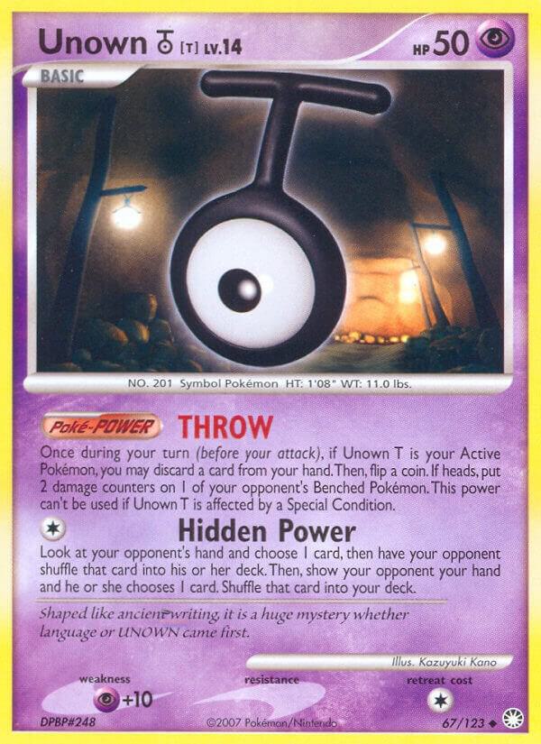 Unown [T] 67/123 card from Mysterious Treasures