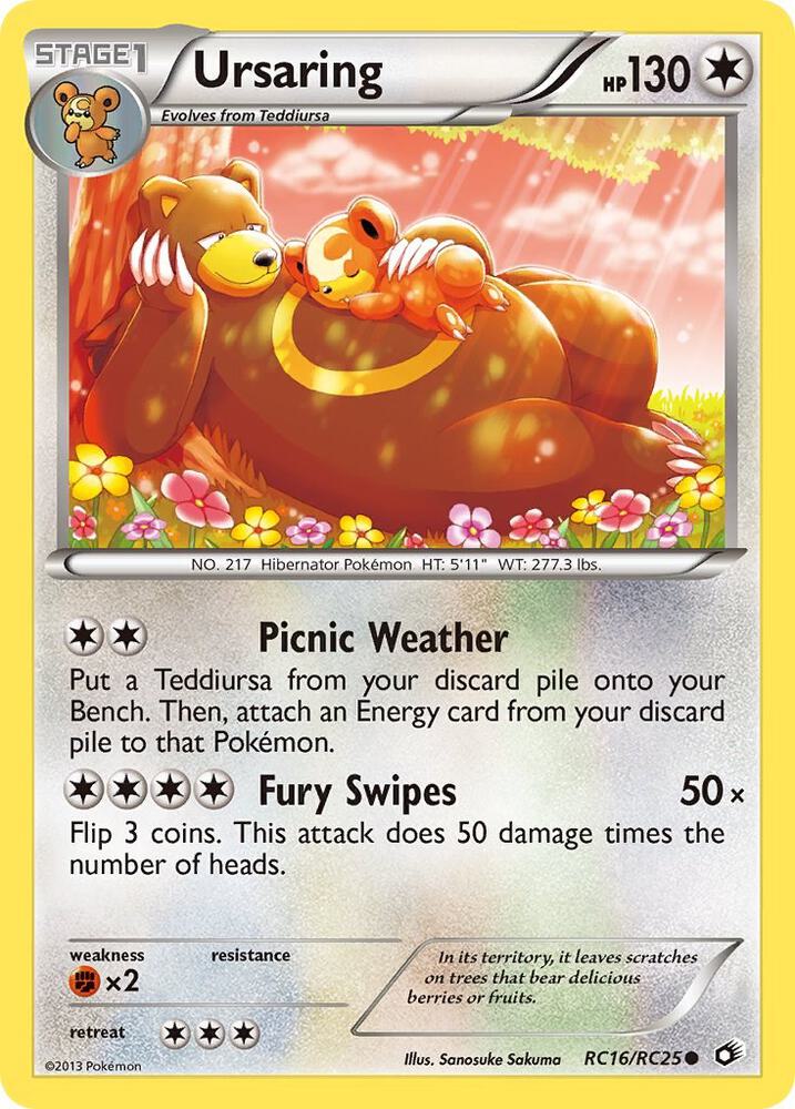 Ursaring RC16/RC25 card from Legendary Treasures: Radiant Collection