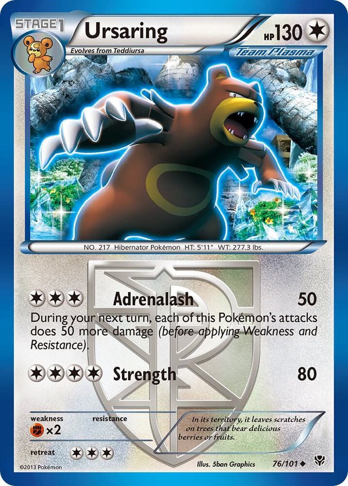 Ursaring (Team Plasma) 76/101 card from Plasma Blast