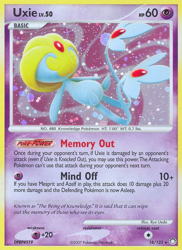 Uxie 18/123 card from Mysterious Treasures