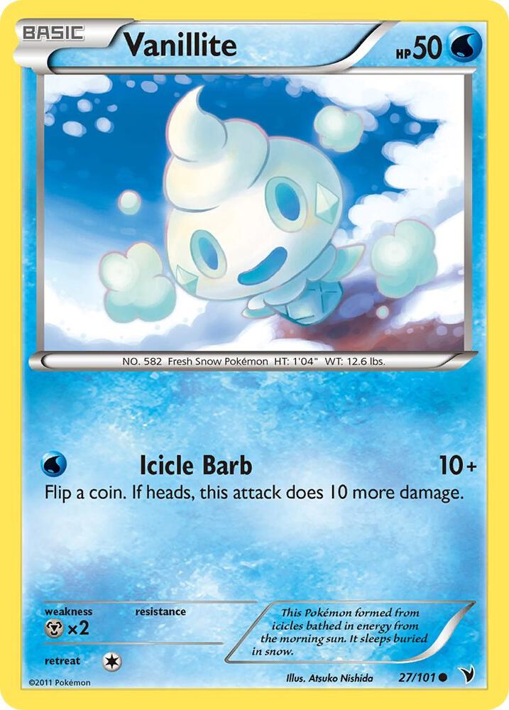 Vanillite 27/101 card from Noble Victories