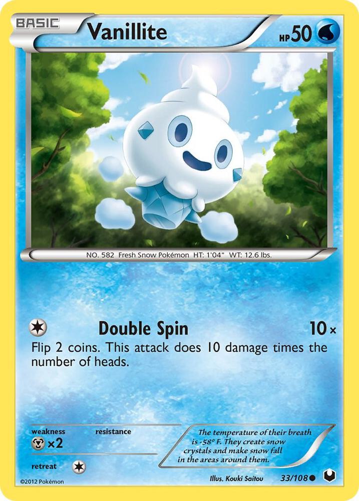 Vanillite 33/108 card from Dark Explorers