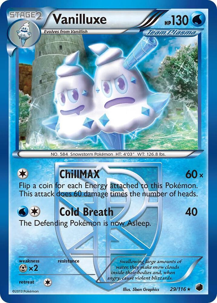 Vanilluxe (Team Plasma) 29/116 card from Plasma Freeze