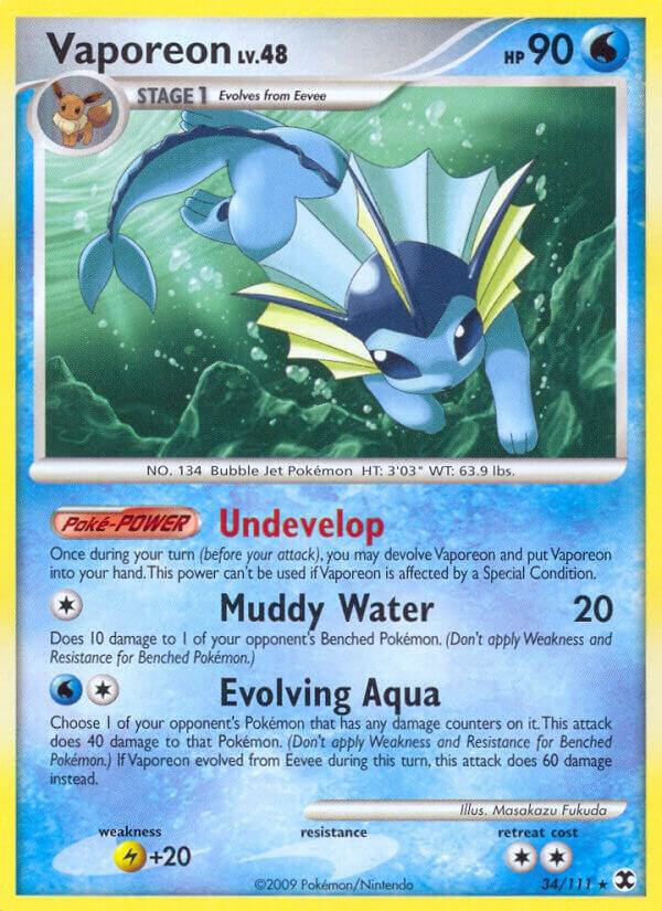 Vaporeon 34/111 card from Rising Rivals