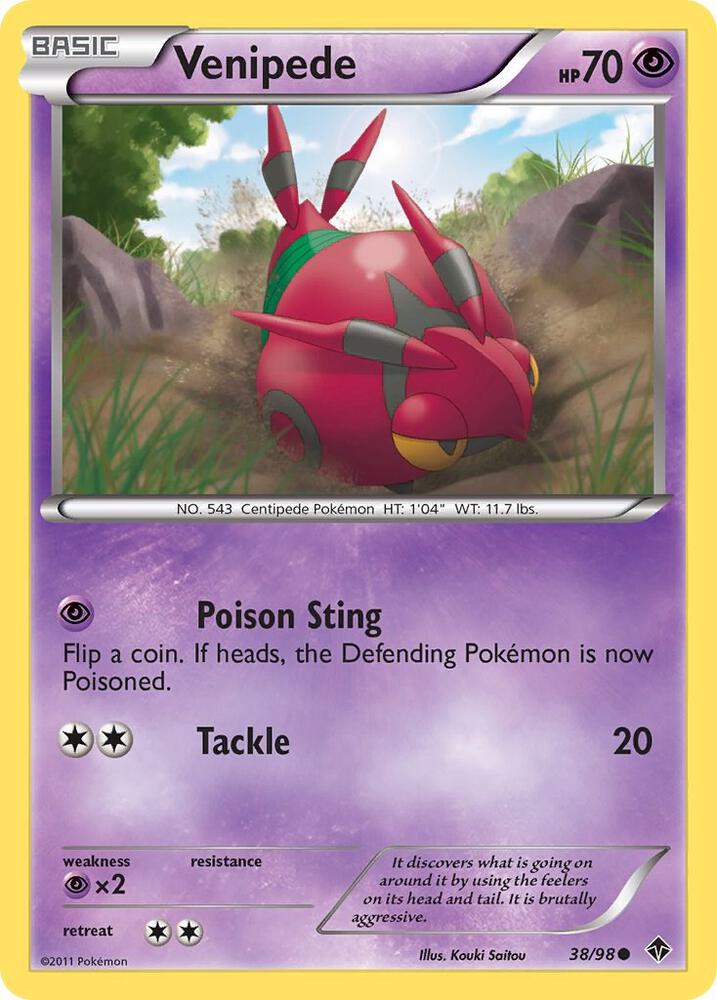 Venipede 38/98 card from Emerging Powers