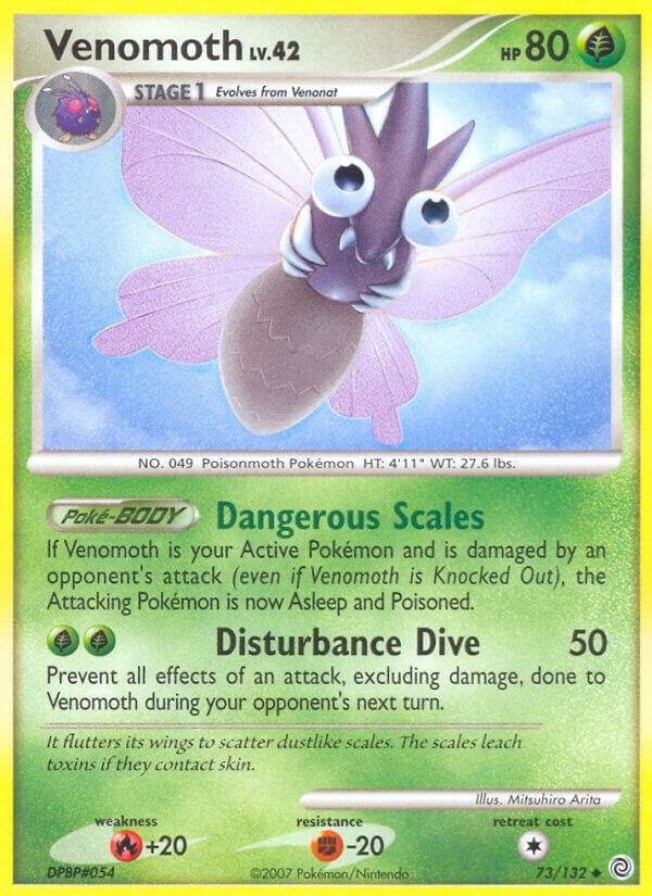 Venomoth 73/132 card from Secret Wonders