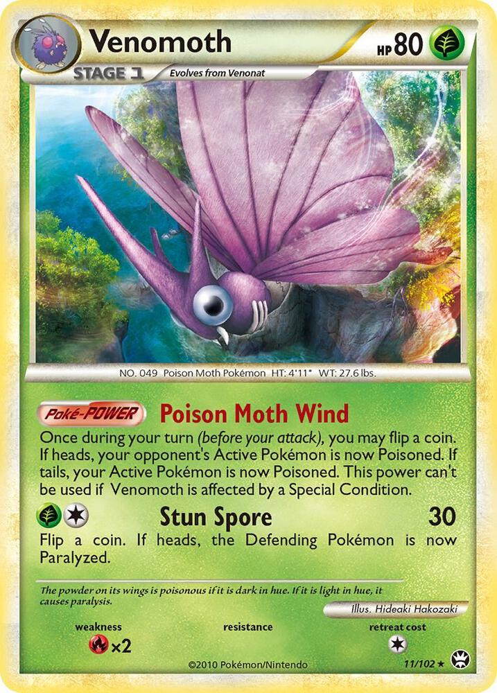 Venomoth 11/102 card from Triumphant