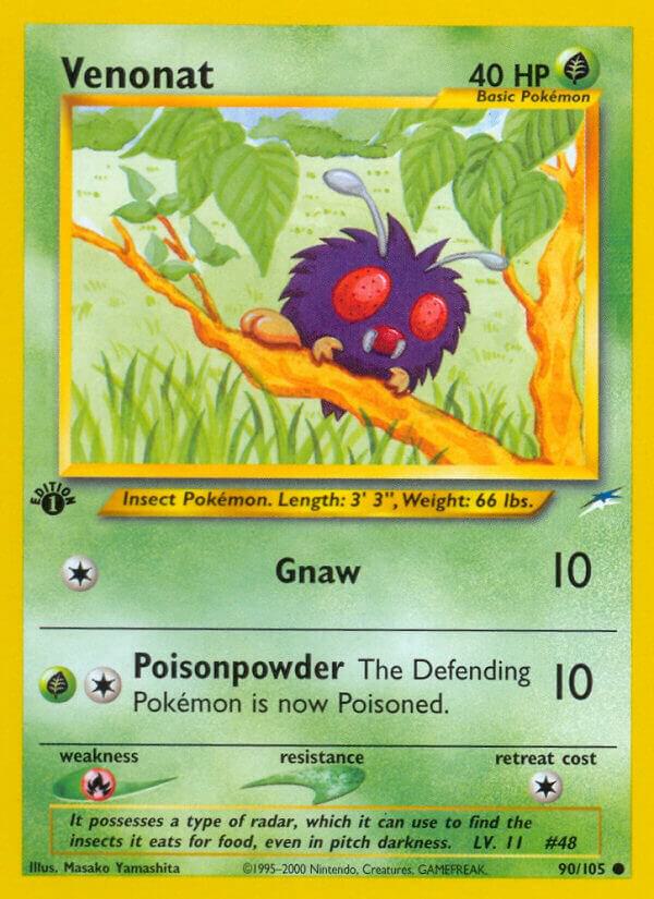 Venonat 090/105 card from Neo Destiny
