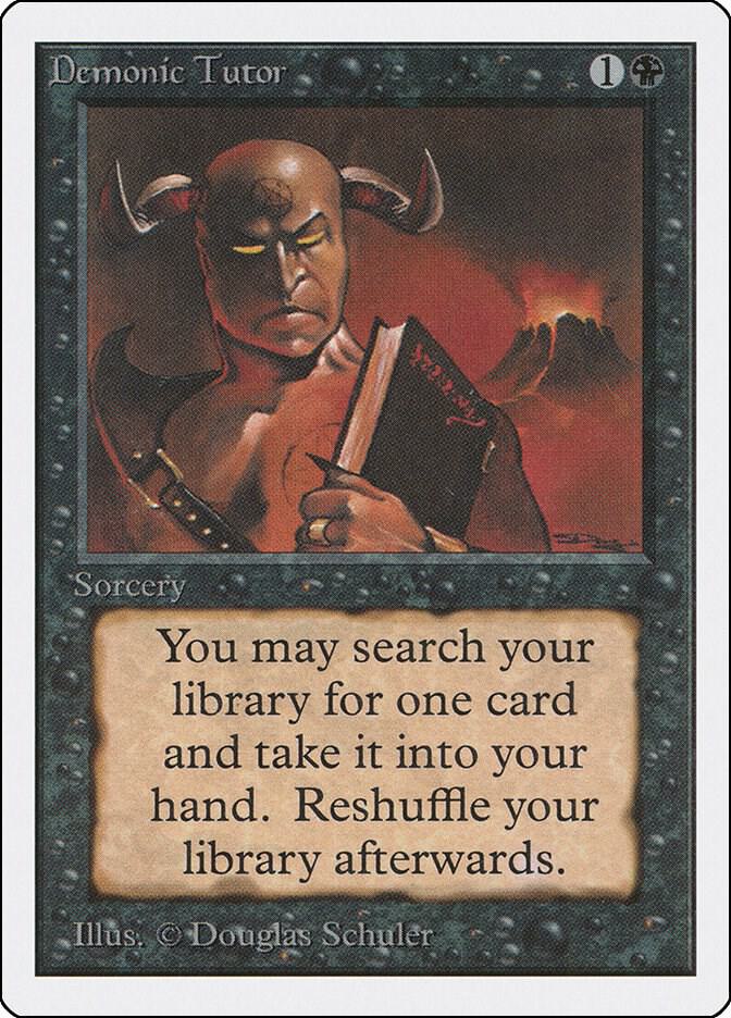 Demonic Tutor card from Unlimited Edition