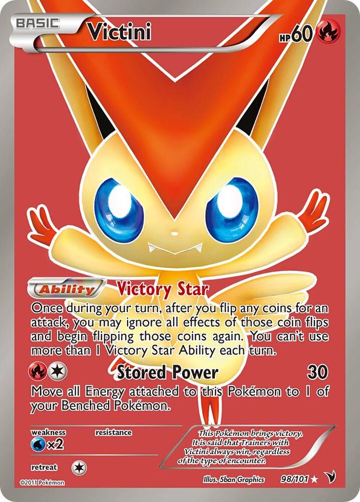 Victini (98 Full Art) 98/101 card from Noble Victories