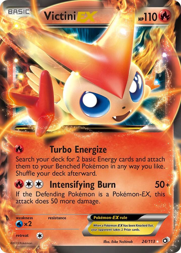 Victini EX 24/113 card from Legendary Treasures