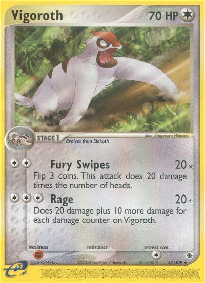Vigoroth 47/109 card from Ruby and Sapphire
