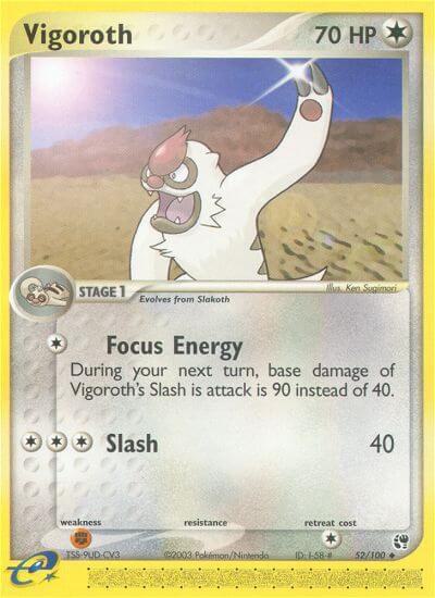 Vigoroth 52/100 card from Sandstorm