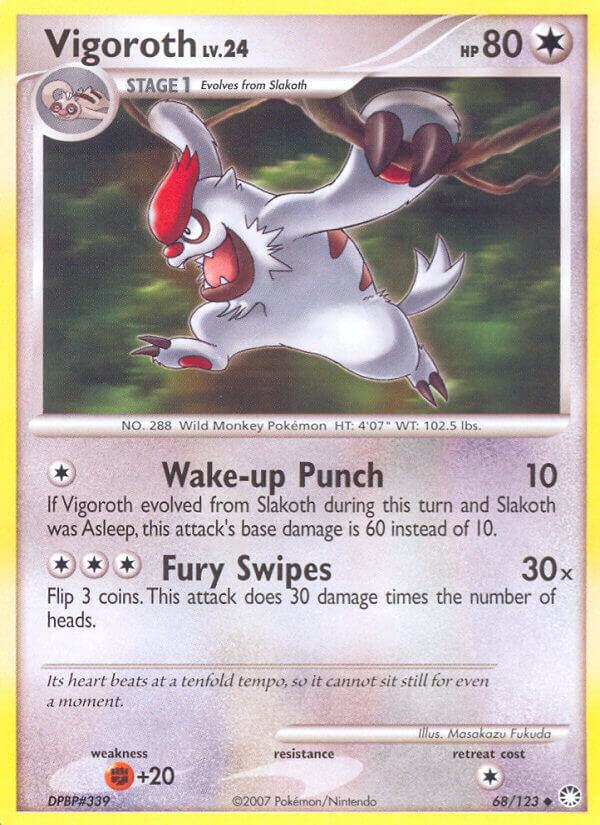 Vigoroth 68/123 card from Mysterious Treasures