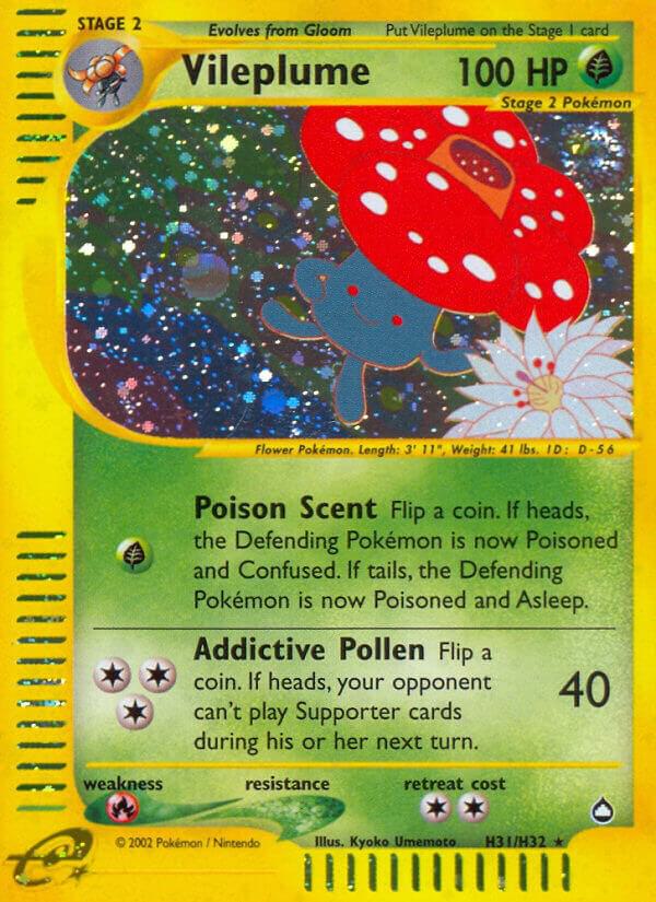 Vileplume (H31) H31/H32 card from Aquapolis