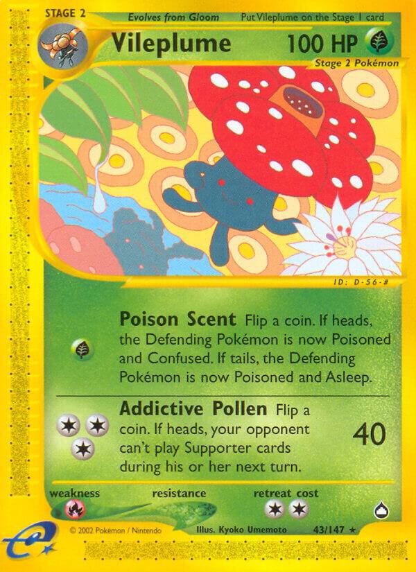 Vileplume 043/147 card from Aquapolis