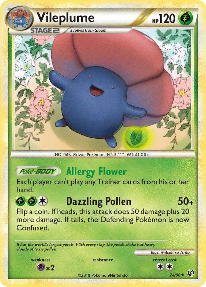 Vileplume 24/90 card from Undaunted