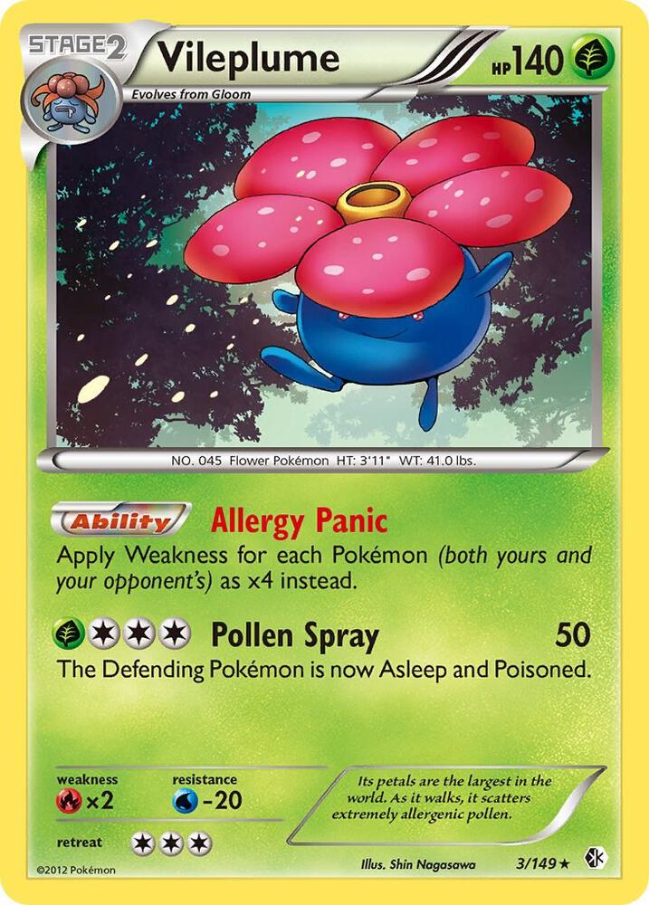 Vileplume 3/149 card from Boundaries Crossed