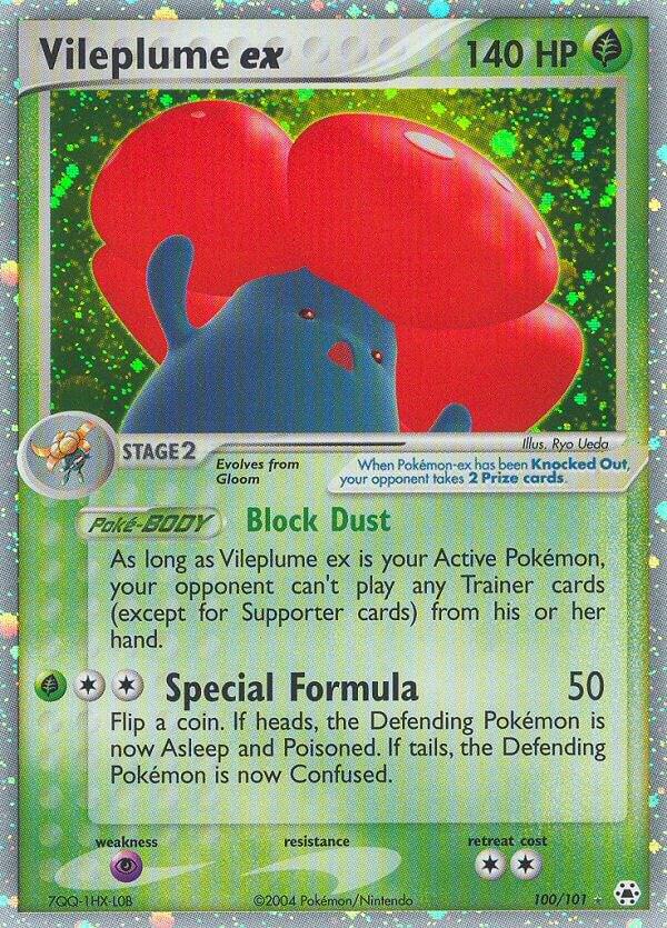Vileplume ex 100/101 card from Hidden Legends