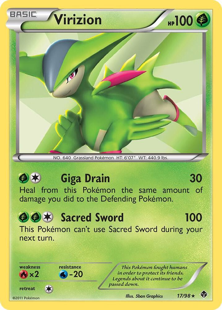Virizion 17/98 card from Emerging Powers