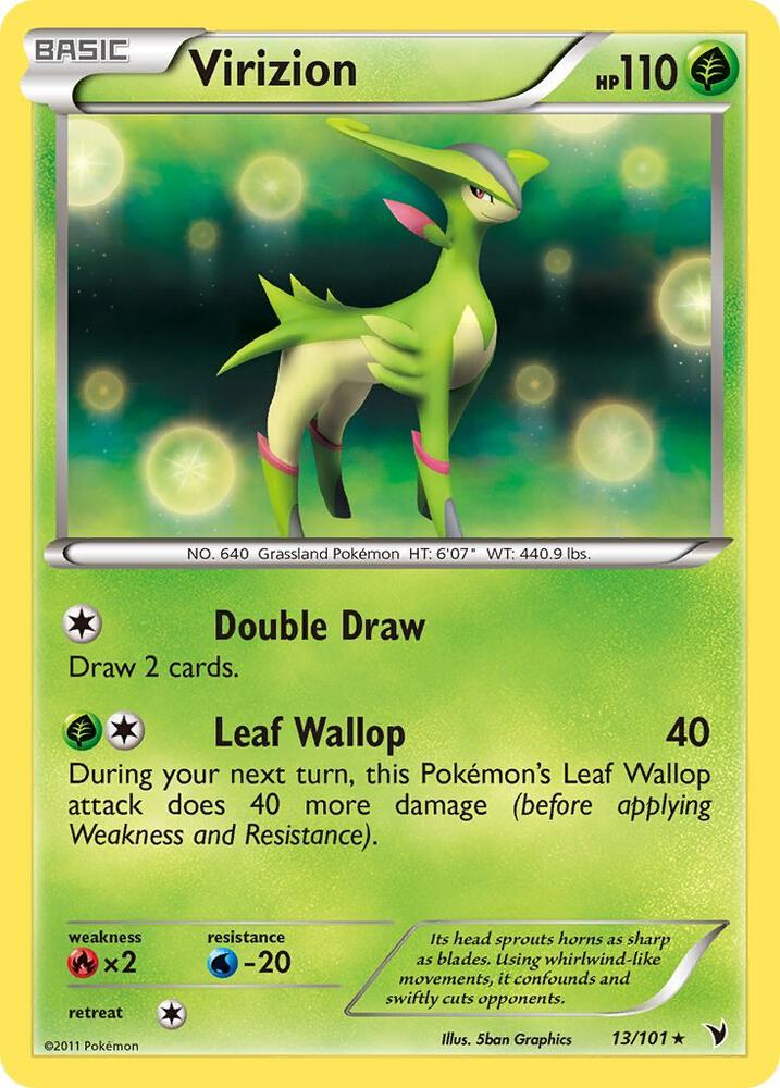 Virizion 13/101 card from Noble Victories