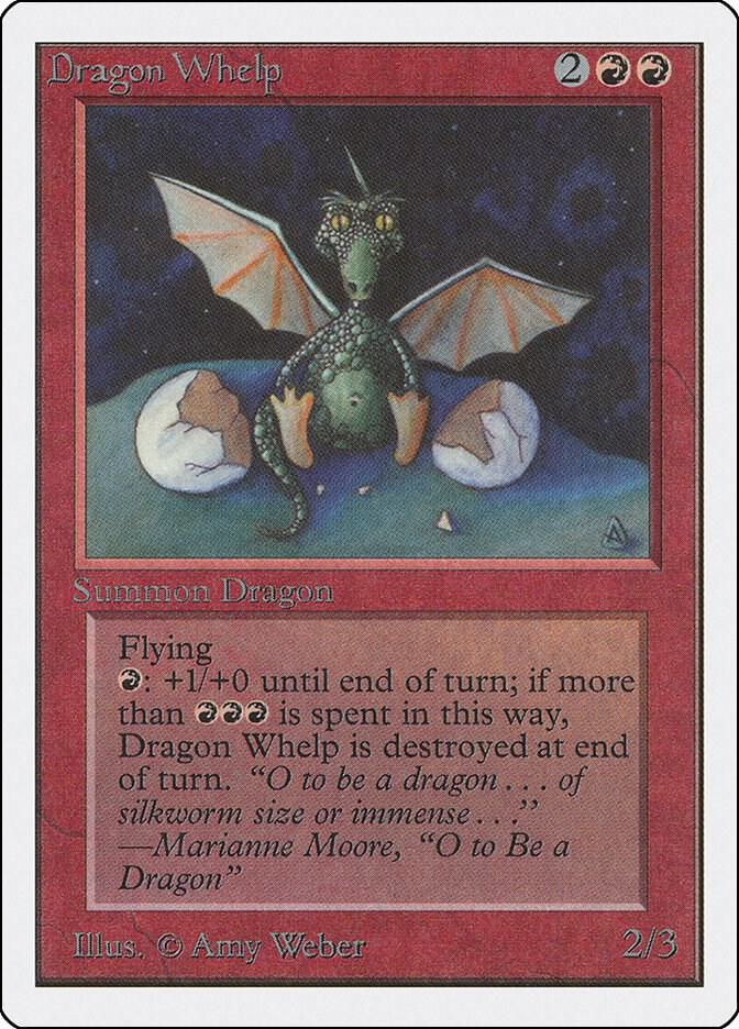Dragon Whelp card from Unlimited Edition