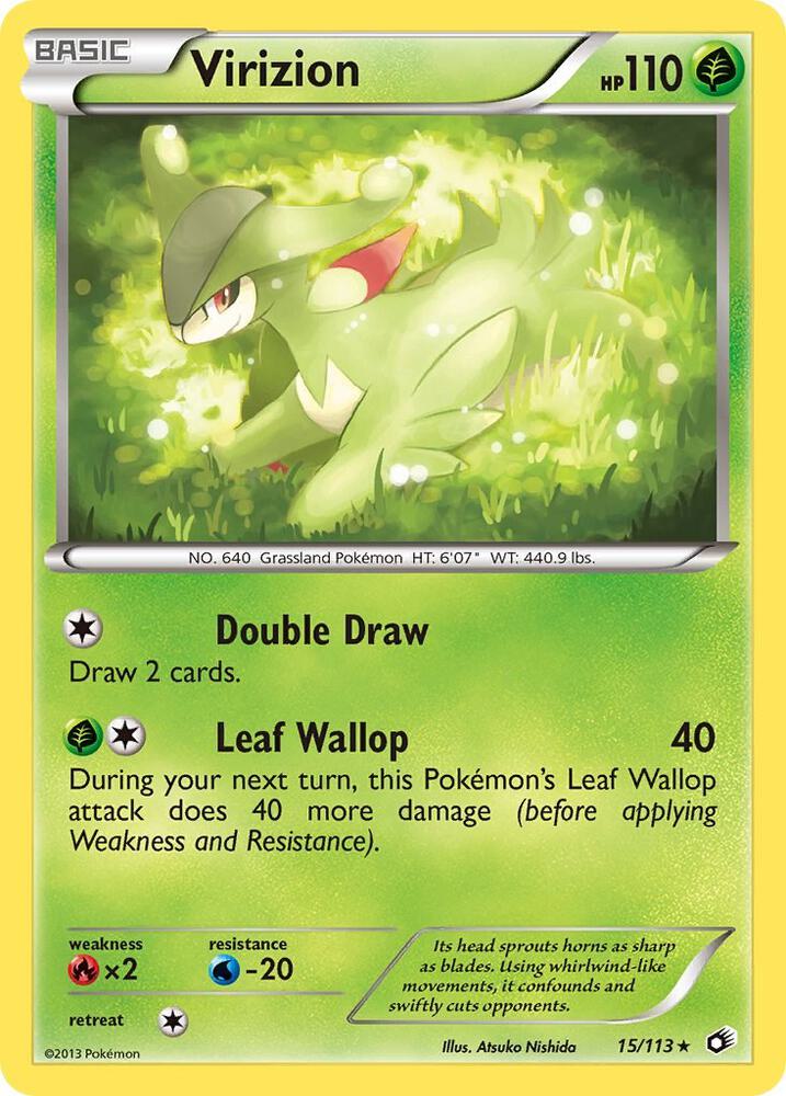 Virizion 15/113 card from Legendary Treasures