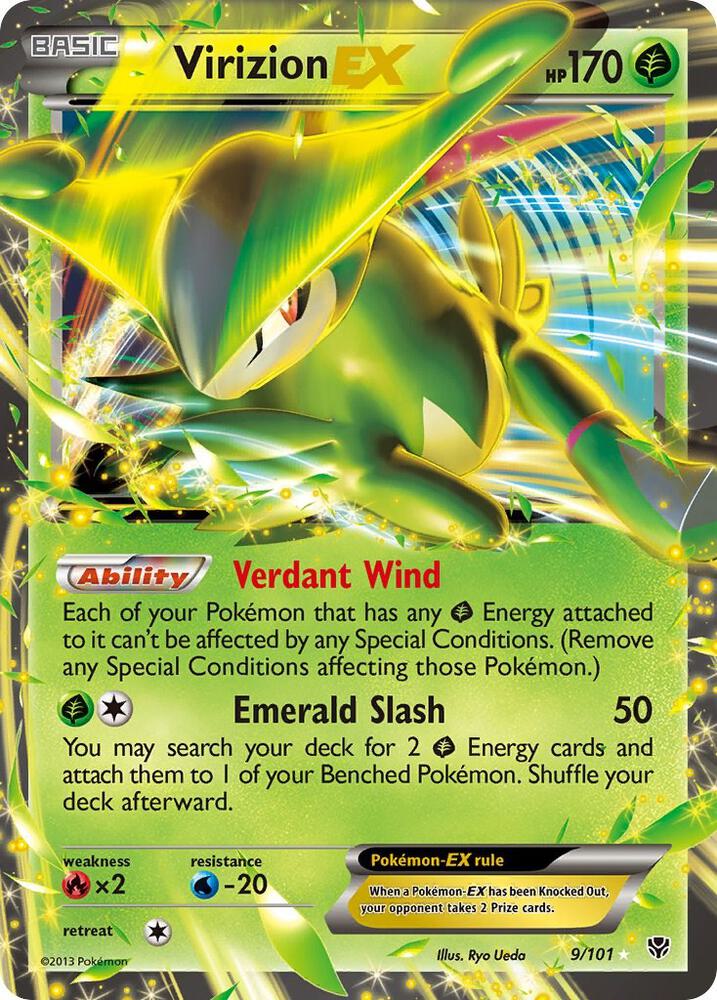 Virizion EX 9/101 card from Plasma Blast