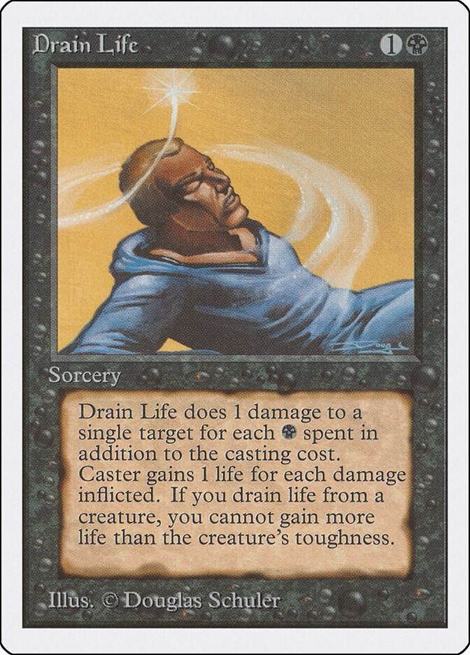 Drain Life card from Unlimited Edition